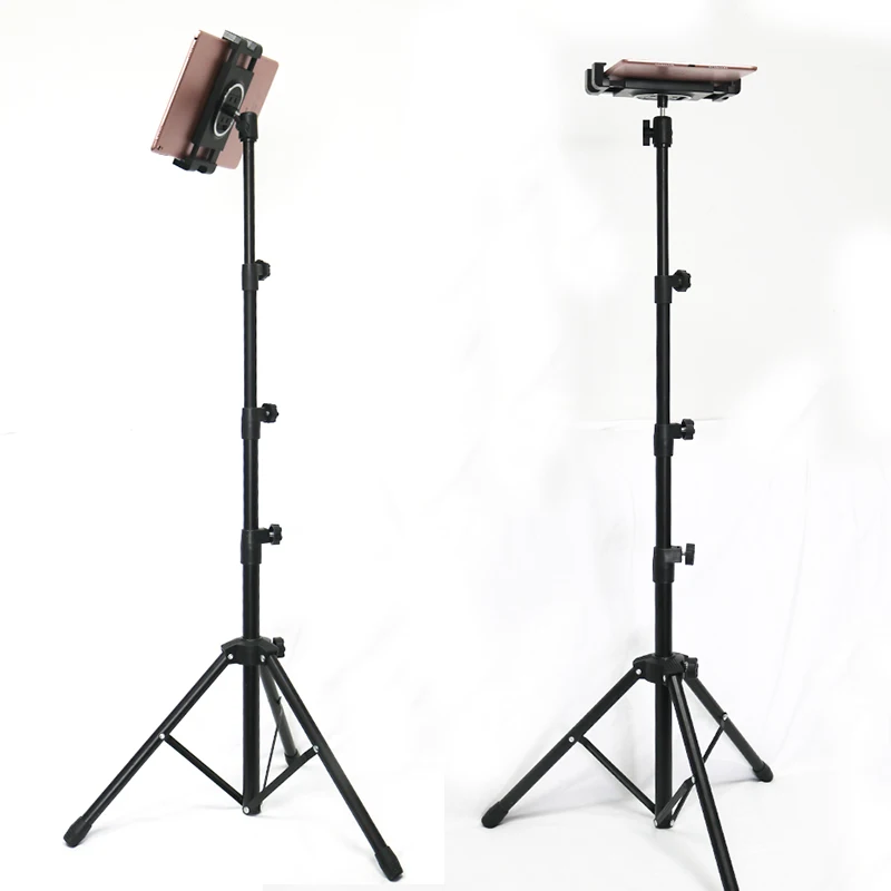 newest adjustable tripod floor stand tablet holder for 5 12 9 inch tablet phone tripod stand mount support for ipad air pro 12 9 free global shipping