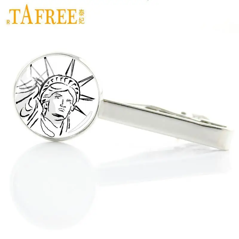 TAFREE, элегантные женские Зажимы для галстука "богиня справедливости", мужские Зажимы для галстука Статуя Свободы, заколка для галстука, США, ювелирное изделие с символом свободы, E844