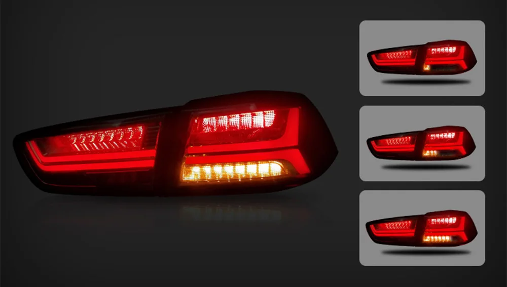 Светодиодный задний фонарь для Mitsubishi Lancer EVO x 2008- Стоп задний светодиодный задний тормозной светильник с левой и правой стороны СВЕТОДИОДНЫЙ ПОВОРОТНЫЙ сигнальный светильник