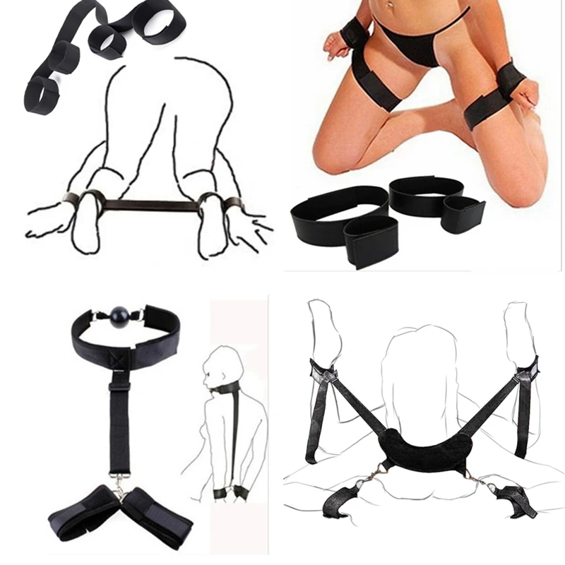 БДСМ бондаж ограничитель Фетиш наручники и манжеты до щиколотки Взрослые