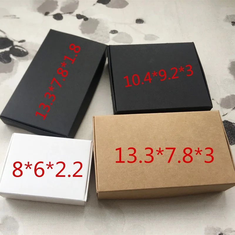 Подарочная коробка из крафт-бумаги сделай сам 10 шт./лот маленькая Коробка для