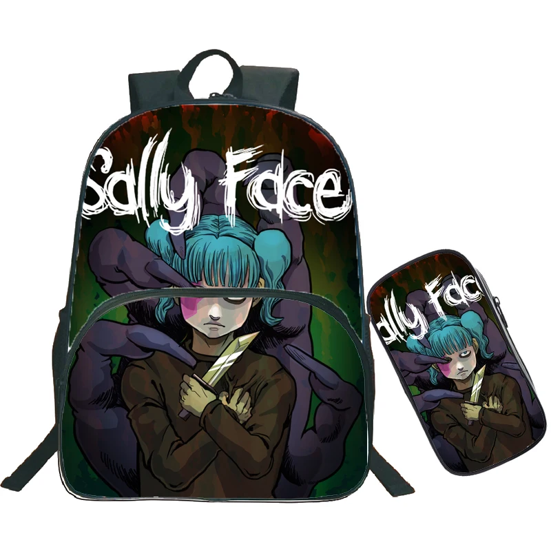 

16inch Bag Mochila School Bag Backpack for Teenage Boys Girl Sally Face Printed Fashion Book Bag Children Travel Laptop Backpack