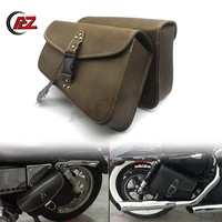 motorcycle artificial leather saddlebag luggage side bag suit for harley sportster xl 883 hugger sportster