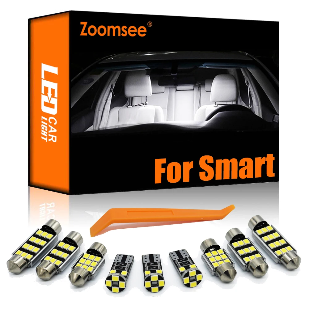

Zoomsee Interior LED For Smart Fortwo Forfour 1998-2020 Canbus Vehicle Indoor Dome Map Reading Light Error Free Auto Lamp Parts