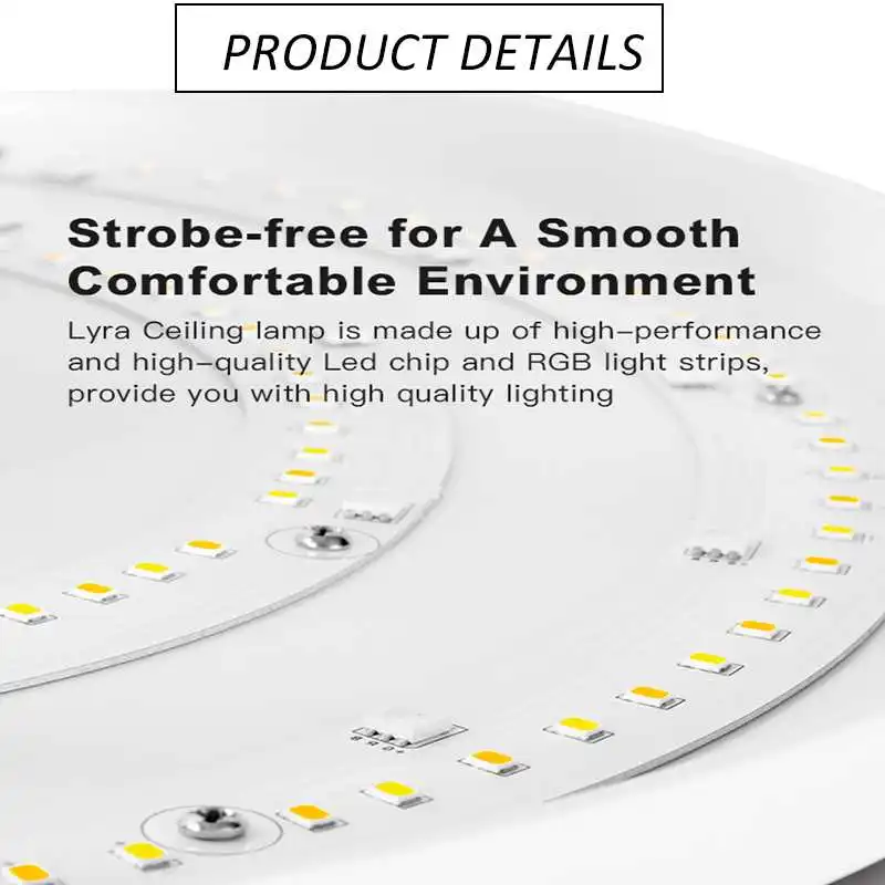 60 Вт музыкальный светодиодный потолочный светильник для дома смартфона
