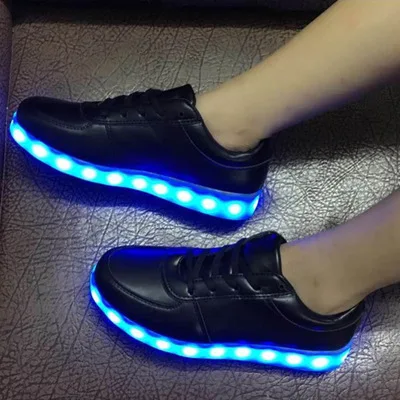 Spring Summer Boys Girls Children Led Shoes for kids & adults Rose Colorful Luminous USB Charging Parent-child casual shoes with | Детская