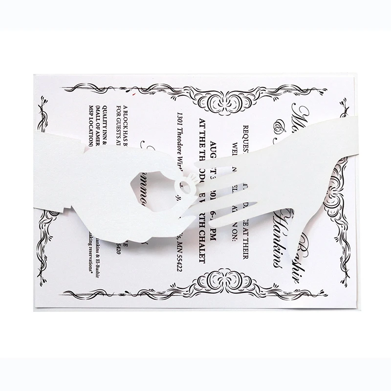 100 шт. бриллиантовое кольцо фотосессия свадебная пригласительная открытка