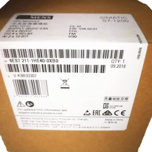 

6ES7 211-1HE40-0XB0 оригинальный и Неоткрытый S7-1200 ЦПУ 1211C DC реле постоянного тока 6ES72111HE400XB0 6ES7211-1HE40-0XB0