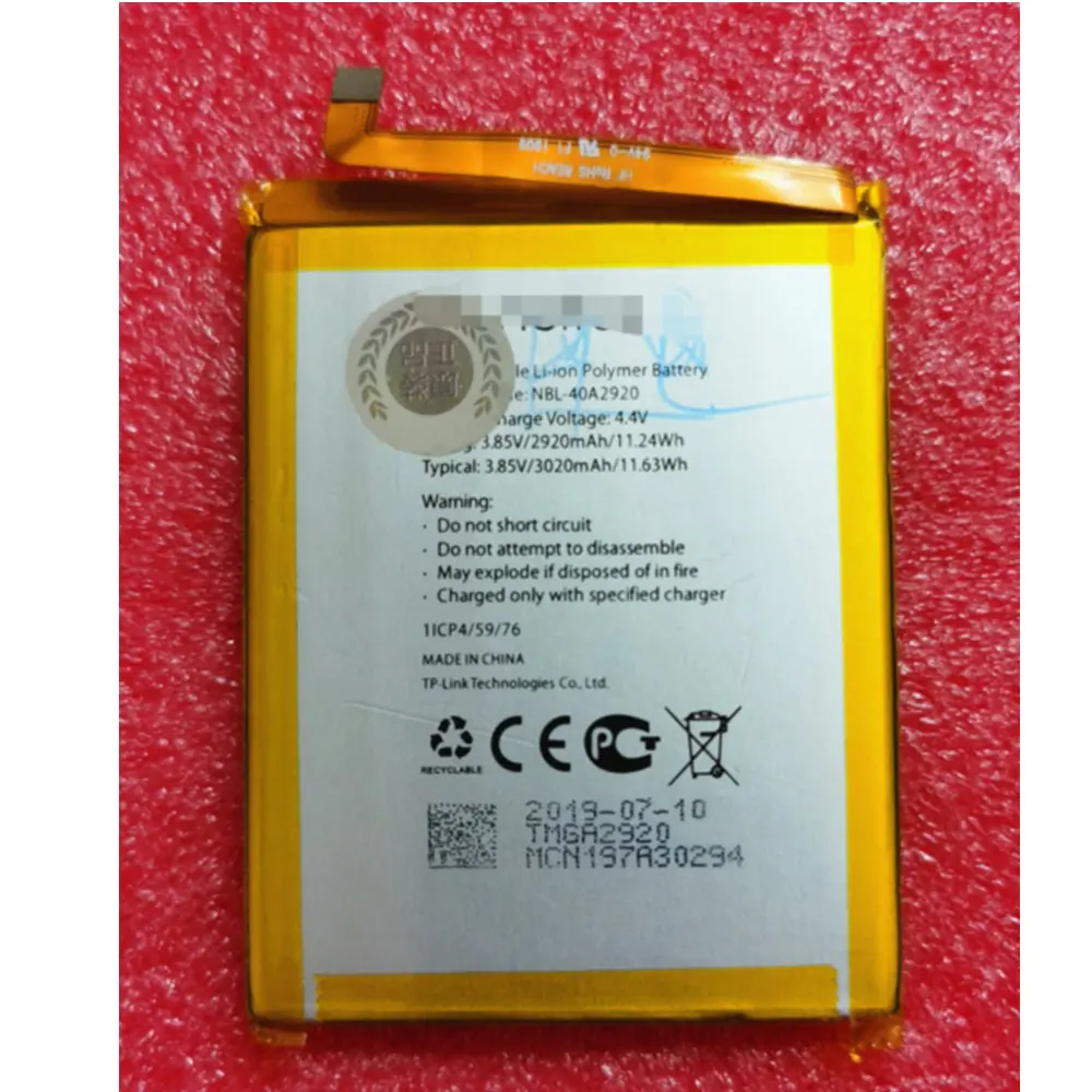 3020mah nbl-40a2920 battery For TP-LINK neffos c9a tp706a Cell phone batterie+Number tracking | Мобильные телефоны и