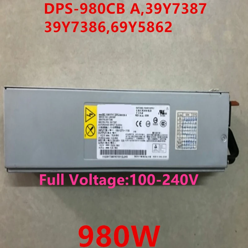 Новый оригинальный блок питания для IBM X3400 X3500 M3/M2 980W DPS 980CB A 39Y7387 39Y7386 69Y5862|Блоки