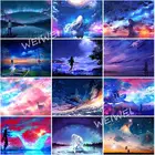 5D алмазная вышивка сделай сам, аниме фигурка, абстрактный великолепный пейзаж неба, мозаика, распродажа, алмазная живопись, наборы для вышивки крестиком, домашний декор