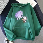 Модная толстовка с капюшоном Kawaii Genshin Impact Chibi Razor, зимняя одежда в стиле аниме, женские толстовки Harajuku, худи с рисунком