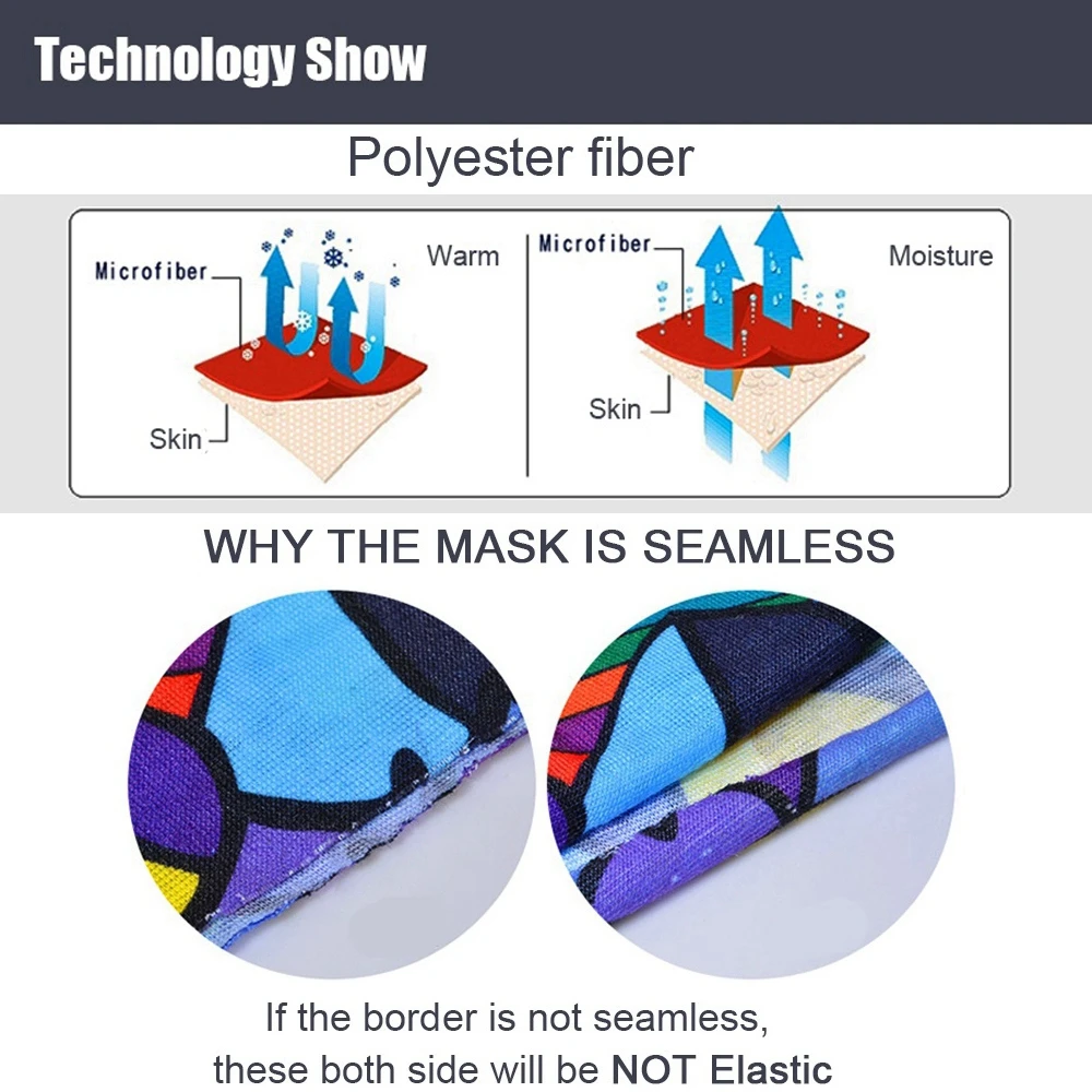 Шарфы-тюрбан унисекс ветрозащитные с защитой от ветра