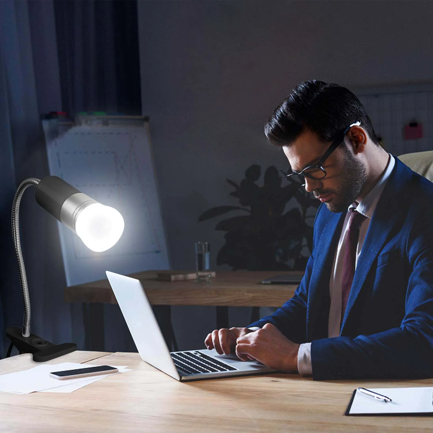 360 Rotation Mini Clip Flexible Reading LED Light Clip-on Beside Bed Table Desk Lamp Book Night Room Bulb For Study | Лампы и