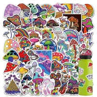 103050pcs cartoon psychedelic color mushroom stickers personality graffiti helmet skateboard luggage laptop stickers wholesale