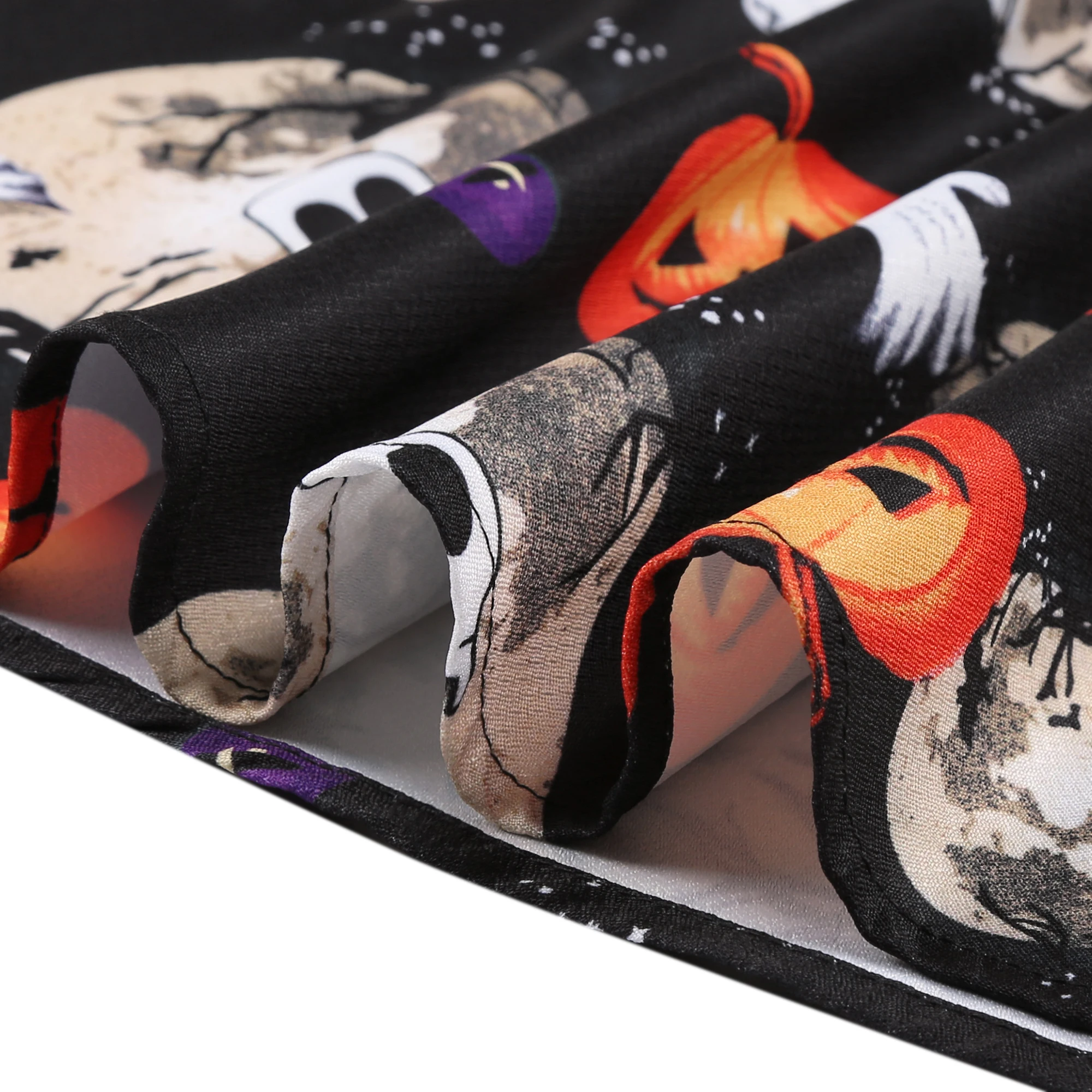 Женская юбка в стиле Хепберн винтажная с принтом тыквы черепа пышная ретро 50-х