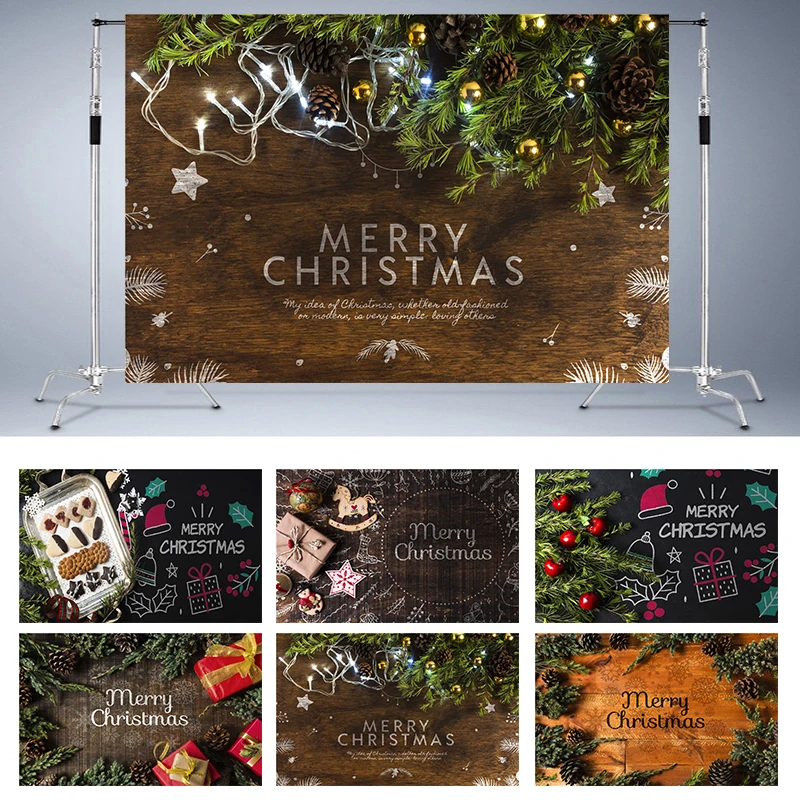 

Деревянная доска Nitree Рождественская Подарочная коробка Рождественская сосна доска Вечеринка фотостудия фон Фотография реквизит фото фон