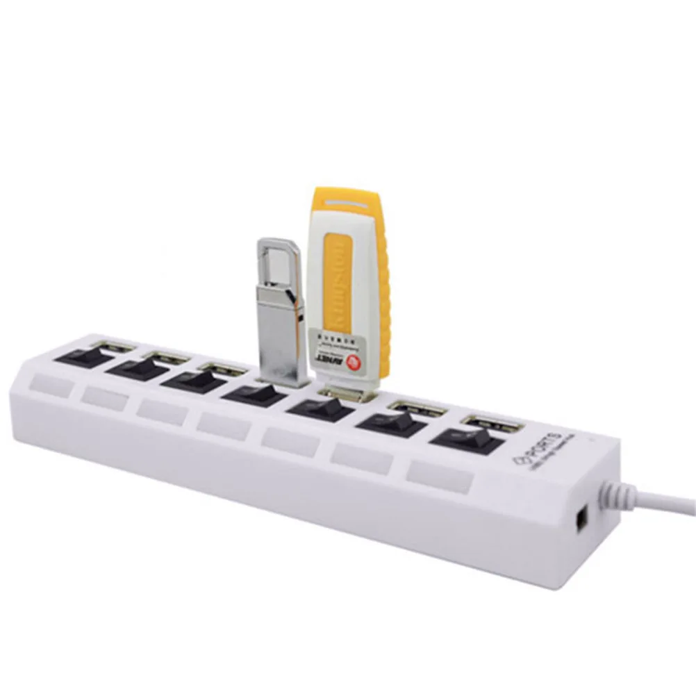Usb-кабель со светодиодной подсветодиодный кой и 7 портами | Компьютеры офис