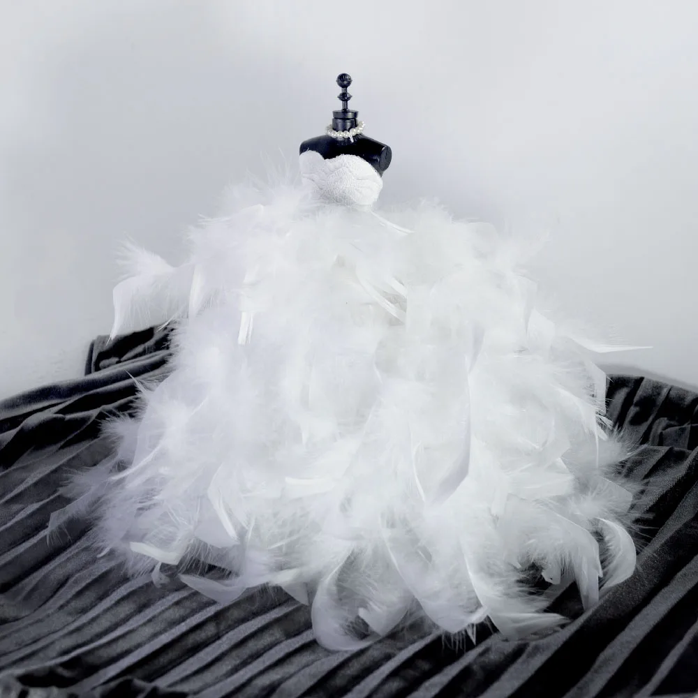 Красивое мини свадебное платье для кукол детские игрушки новогодний подарок на