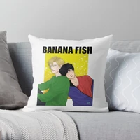 banana fish print pillow cover anime decorative pillows pillowcase case mocha cushion cover cartoon home textile pillow