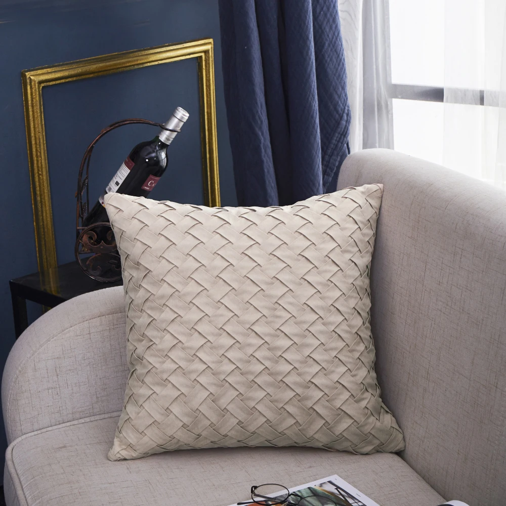 Чехлы для подушек современная простая нордическая подушка крышка замша