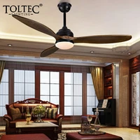 52inch wooden blade ceiling fan with lamp led roof lighting fans for home decorate dc ceiling fan with remote control ventilador
