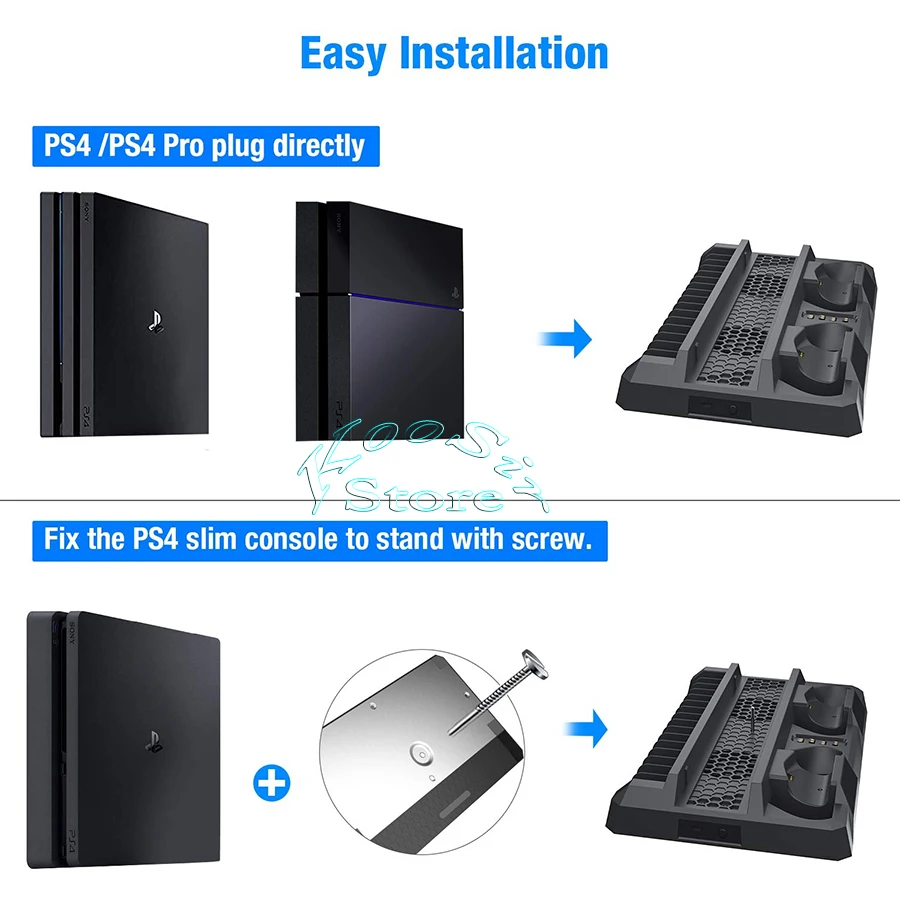 PS4 Pro Slim консоль подставка охлаждающий вентилятор контроллер зарядное устройство зарядная док-станция игры CD хранение Play станция PS 4 аксессуары Поддержка