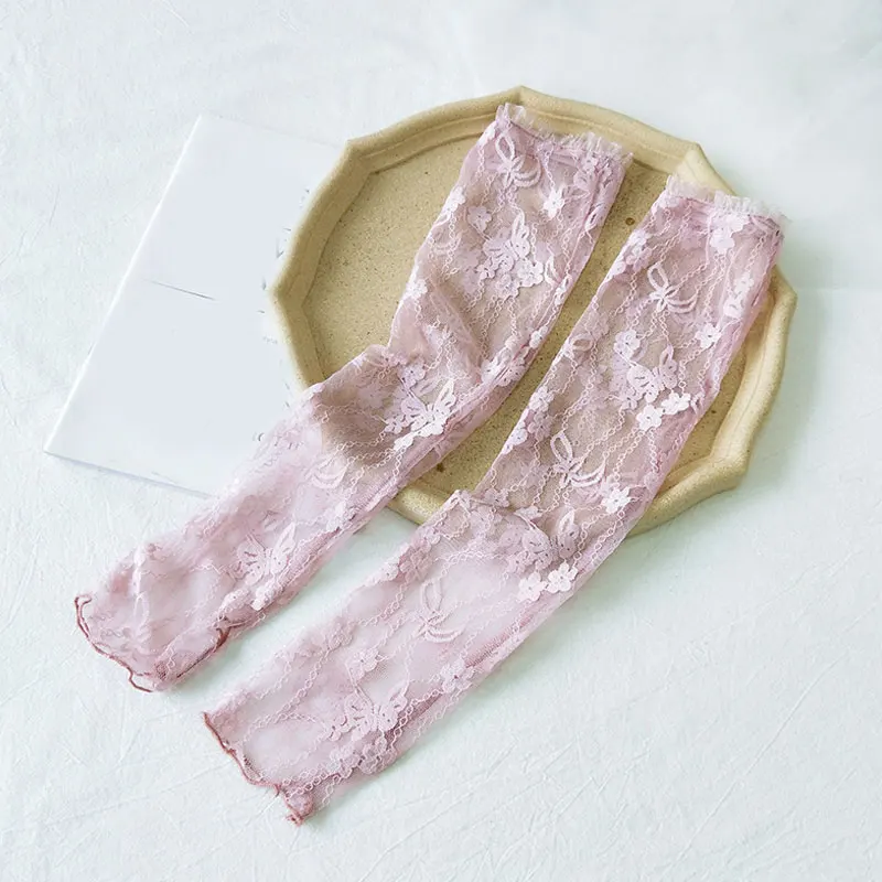 Перчатки женские солнцезащитные с длинным рукавом тонкие дышащие сетчатые