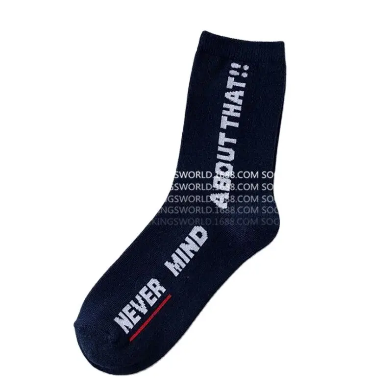 

Men Crew Fashion Skateboard Socks Ulzzang Harajuku Cotton Socks Street Style Capital Letters Hip Hop Socks Male Winter Warm Meia