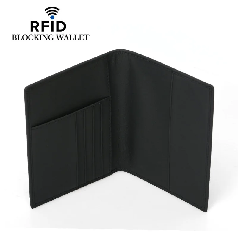 RFID Blocking Passport Wallet Genuine Real Leather Cover Credit Bank ID Card Case Holder Ticket Organizer Men Male | Багаж и сумки