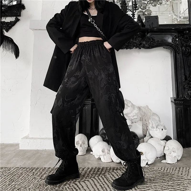 Брюки NiceMix в стиле пэчворк женские и мужские Винтажные эластичные свободные