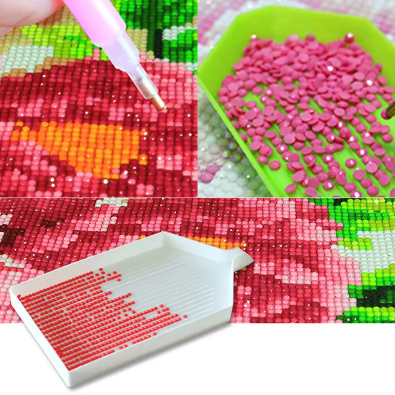

New Arrival Diamond Embroidery Accessories 5D Diamond Painting Tool 42PCs Sticker Storage Box Set Roller Pen Clay Tray Kits