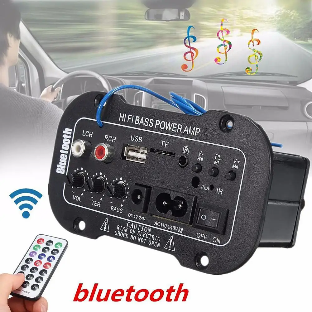 

5-дюймовый Многофункциональный карточный цифровой Bluetooth домашний автомобильный усилитель, автомобильный Bluetooth Hi-Fi усилитель басов, электри...