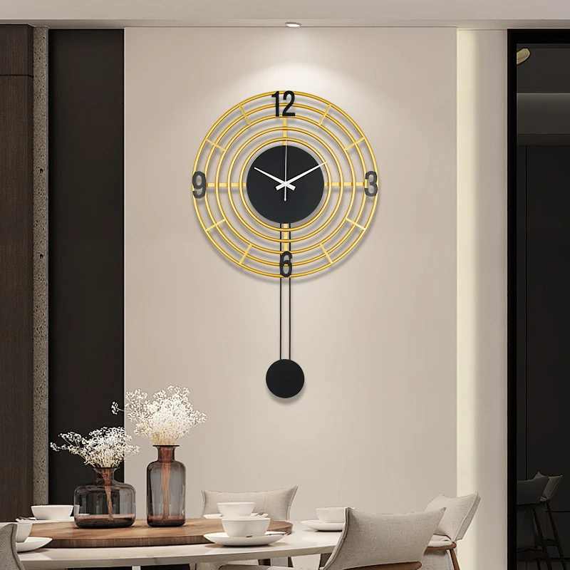 

Large Nordic Wall Clock Modern Design Simple Silent Kitchen Wall Clock Pendulum Living Room Horloge Murale Home Decor JJ60WC