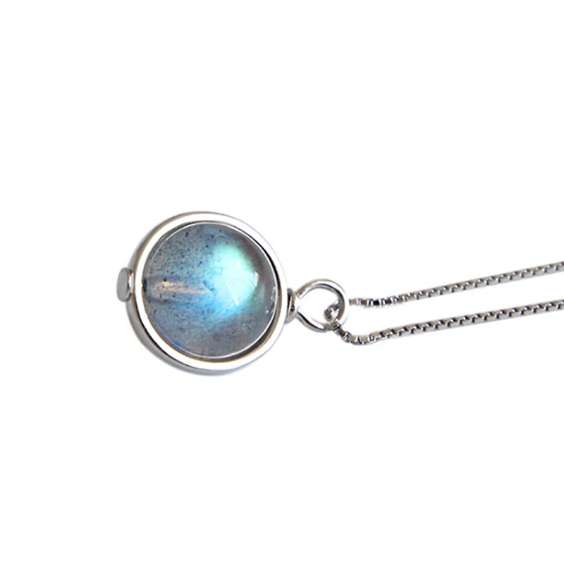 

Handmade S925 Sterling Labradorite Chain Pendant Necklace Jewelry Gift Wonderful gift