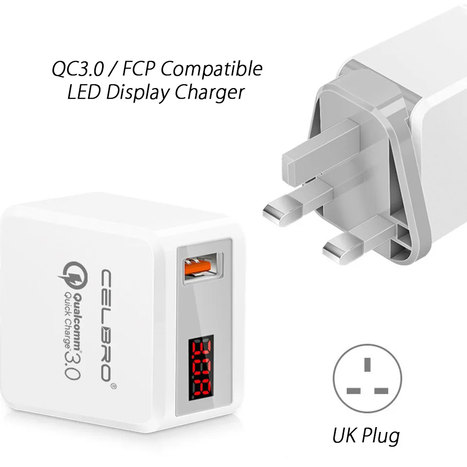 QC 3.0 USB Fast Charger Quick Charge 3.0 Wall USB Charger for Samsung Galaxy Note 9 8 S9 S8 Plus S7 S6 LED Cargador Rapido EU US