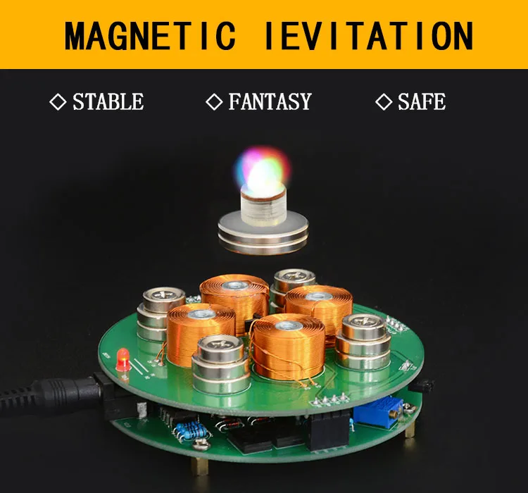 CIRMECH Умный Магнитный левитационный нажимной Тип магнитная левитация DIY Kit DC12V 2A стиль подвеска Магнитная