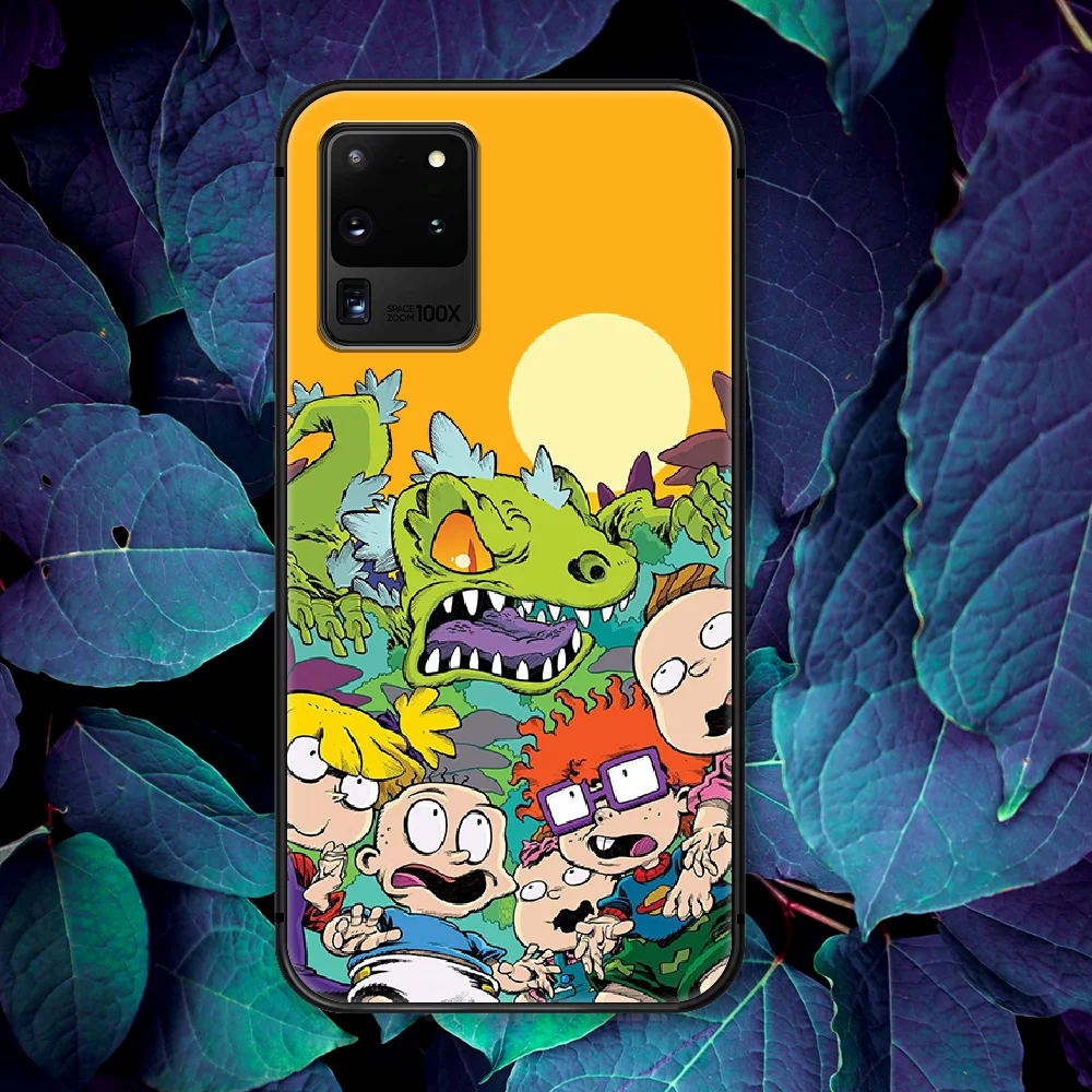 

Rugrate Cute Cartoon Dinosaur Phone Case For Samsung Galaxy Note S 8 9 10 20 Plus E Lite Uitra black Back Soft Cell Fashion