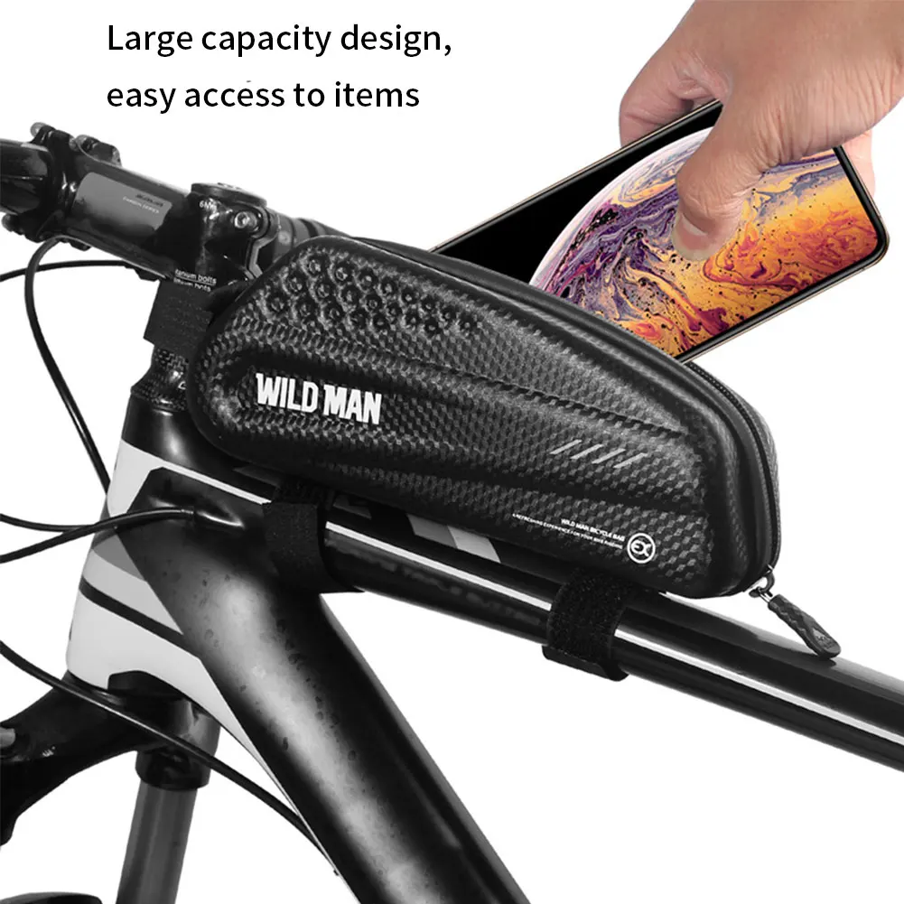 

Bicycle Front Frame Bag Waterproof Cycling Bags Front Top Tube Storage Pouch For Road Mountain Bike Quick Disassembly Install