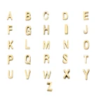 Fnixtar 5 шт.лот 3*8 мм буквы с маленьким отверстием из нержавеющей стали зеркальный полированный алфавит подвески для самостоятельного ожерелья браслетов