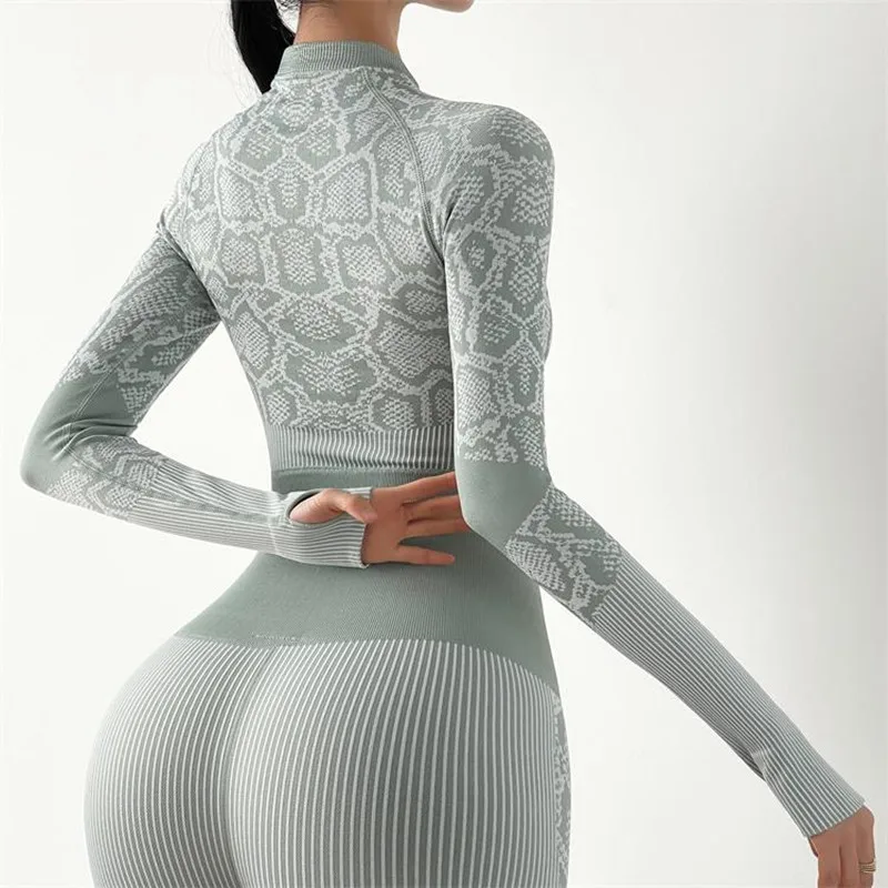 Спортивная Женская высокоэластичная облегающий влагоотводящий костюм для йоги