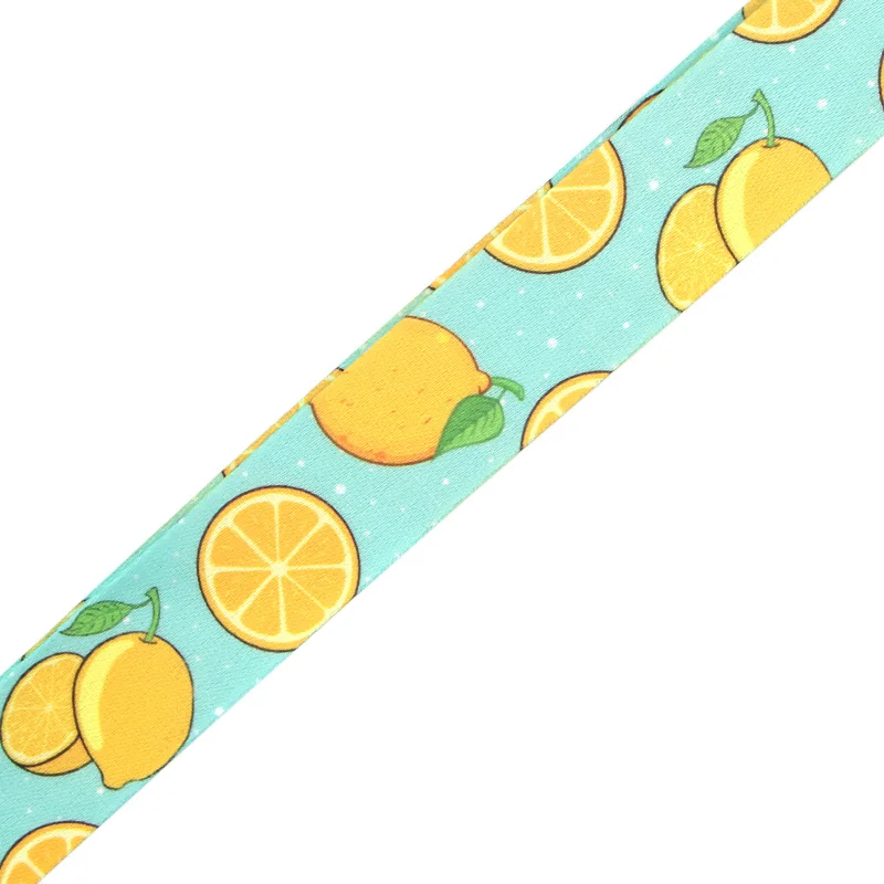 Homegaga Lemon Print Lanyard Cartoon Fruit Lanyards for Keys Phone Original ID Badge Holder Neck Strap Hang Rope D2446 | Дом и сад