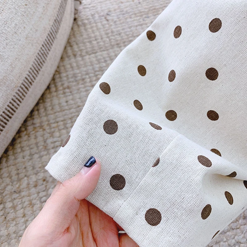 

MILANCEL 2021 Autumn New Girls Pants Linen Cotton Children's Mosquito Pants