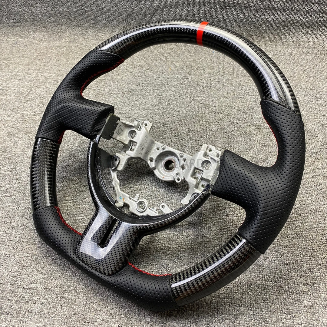 Pаспродажа Перфорированная кожа на руль из углеродного волокна с отделкой для Toyota 86 2013-2018 для Subaru BRZ