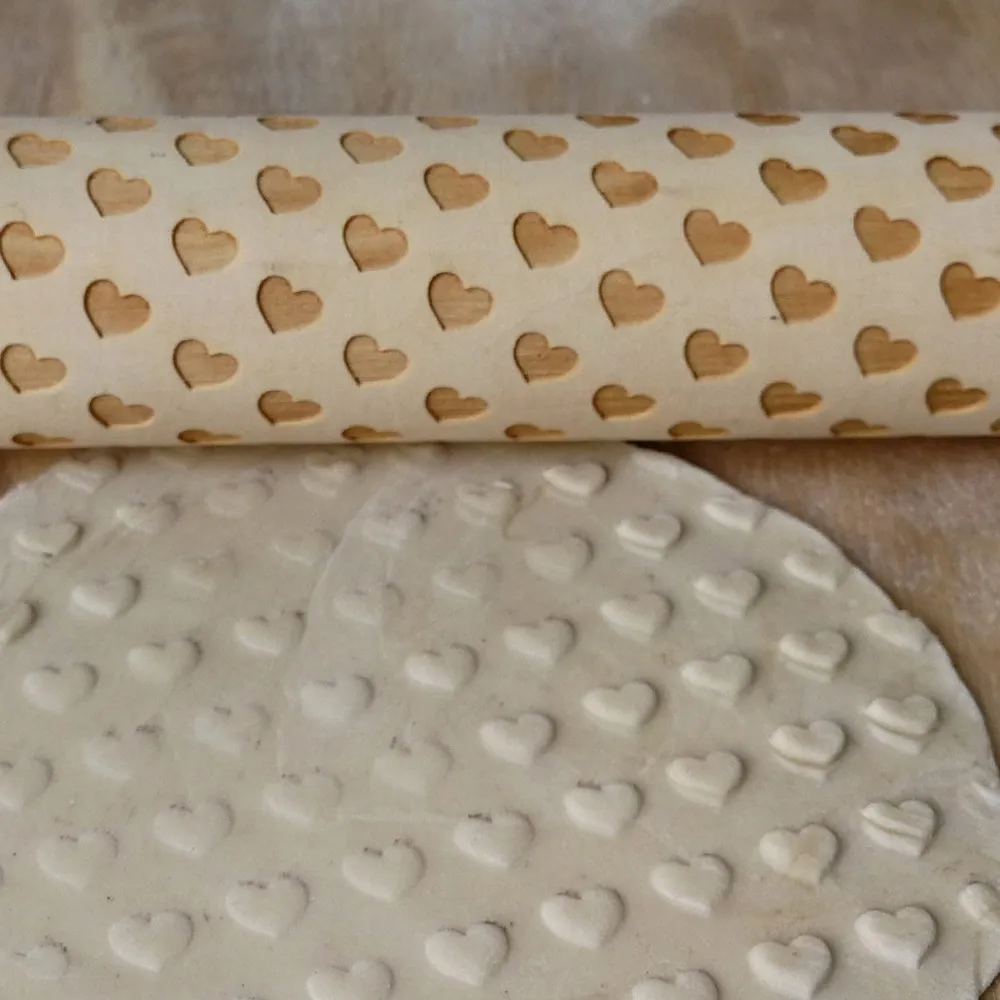 35x4 5 см деревянная ручная Скалка Love Heart Rolling Pin резьба рельефная палочки для