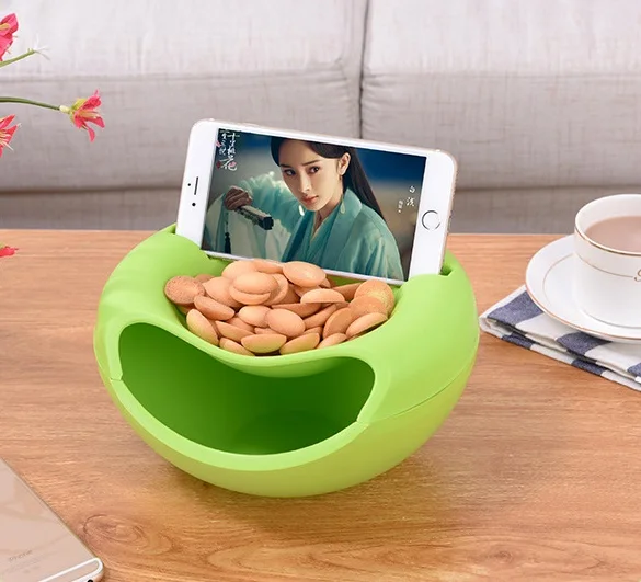 Креативный пластиковый ящик для хранения с держателем сотового телефона LazyDesign