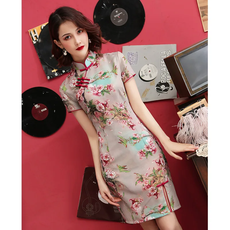 

Vrouwen Retro Elegante Slanke Qipao Chinese Traditionele Cheongsam Nachtclub Sexy Bodycon Qi Pao Vintage Prinses Partij Avondjur