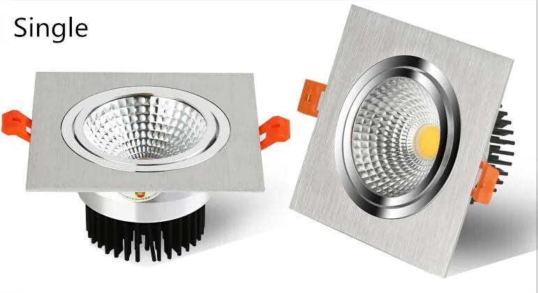 Серебряная новая модель светодиодный светильник с регулируемой яркостью COB 7 Вт 9