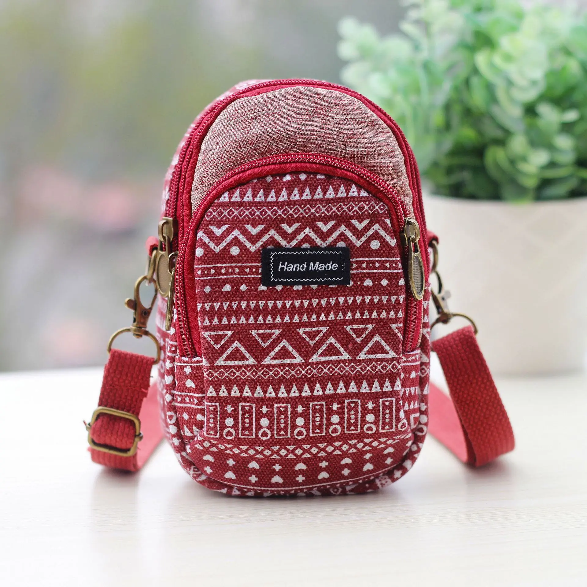 Хлопковая женская мини сумка с геометрическим принтом через плечо bolsa feminina bolso mujer