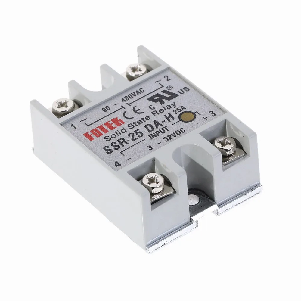 

Solid State Relay SSR-25DA-H 25A 3-32V DC TO 90-480V AC SSR 25DA H Relay Solid State Resistance Regulator